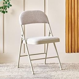 Home Centre Melony Fabric Folding Chair - Beige-image-16