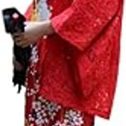 Women's, Lace, Washable, Kimono, Solid Color, Floral Pattern, Cute, Stylish, One Size Fits Most-image-45