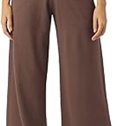 Womens Loop Knit Solid Wide Leg Track Pants-image-66