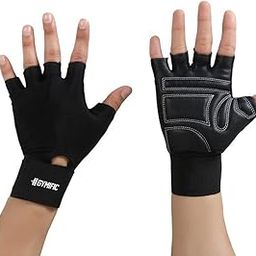 GYMIFIC Workout Gloves For Crossfit Training, Exercise Gloves With Wrist Wrap Support, Weight Lifting Gloves, Gym Gloves For Women/Men (M, Sheep Leather), Black-image-86