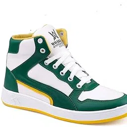 woakers Green Casual Shoes for Men High Tops for Men (Green) (SKINT058)-picture-47