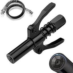 BendJoy® High Pressure Grease Gun Nozzle, Quick Release Grease Gun Coupler with 30cm Hose, Compatible with All Grease Gun 1/8" NPT Fittings & Grease Nipple-image-2