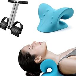 Zordik- Double Spring Tummy Trimmer Men and Women For Abs Workout Stomach Exercise Machine+Neck And Shoulder Relaxer For Relief & Cervical Traction Device For Spine Alignment|Neck Stretcher-picture-21