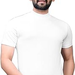 Men's High Neck Half Sleeve T-Shirt | Premium Slim Fit Stylish Tee | Casual T-Shirt for Boys & Men | Soft & Trendy Fabric-image-16