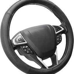 SEG Direct Black Microfiber Leather Auto Car Steering Wheel Cover Universal 15 inch-27