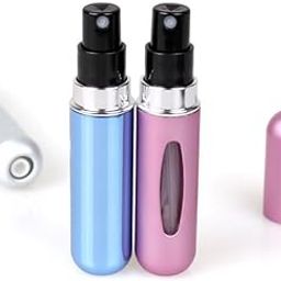 5ML Aluminium Portable Small Mini Travel Refillable Bottom-filling Self-pump Type Perfume Atomizer Spray Bottle (Pack of 2)-image-22