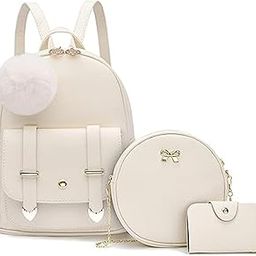 Girls 3-PCS Fashion Cute Mini Leather Backpack sling & pouch set for Women//Rakhi gift for Sister (baby)-image-76