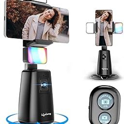 Lifelong AI Auto Face Tracking Tripod | 360° Rotation Mobile Stand for Video Recording | Rechargeable Phone Holder Camera Stand for Shooting | No App Needed | Gimbal with Light, Remote & Gesture Ctrl-10