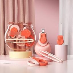 Cubbycoo Baby Nail Clipper Set - Safe Anti-Pinching Nail Clippers for Newborns & Kids, Special Infant (Peach Pink)-16