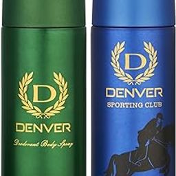 DENVER Hamilton Deo & Sporting Club Goal Deo - 165ML Each (Combo Pack of 2) | Long Lasting Deodorant Body Spray for Men | Masculine Fragrance | Musk & Woody Notes-16