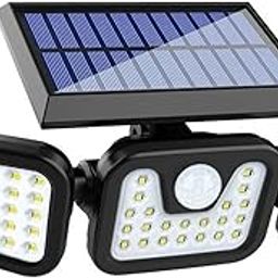 HOOK i Plastic Solar Lights Outdoor,74 Led Solar Motion Sensor Lights Outdoor, 3 Adjustable Heads Solar Security Lights, Ip65 Waterproof Flood Lights For Garage-image-50