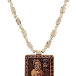 A&S Ventures Beautiful Jai Shri Ram Wooden Hanuman ji Locket with Wood khanthi Mala Beads-image-55