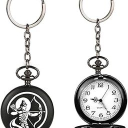 Vintage Gandhi Style Pocket Watch with God Theme Engraved Royal Black & Vintage Bronze Analog for Men Women & Kids Includes Key Ring for car or Bike Keys Ideal Gift-image-91