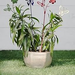 T H & G C Butterfly Stakes Decor - Set of 4 Garden Ornaments, Metal & Distressed Plant Stake Accessories for Indoor & Outdoor Use, Multicolor Lawn & Patio Planter Decoration-image-51