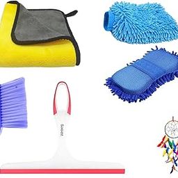 Winberg 6 pcs Car Cleaning Kit Microfiber Towel, Gloves, Sponge, Wiper, Brush for Your Car,Bike,SUV Cleaning CC061-picture-22