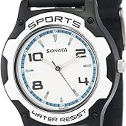 Analog White Round Dial Men's Sport Watch-NL7921PP11-picture-13