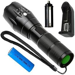 Anadi Emergency Light Torch Professional LED Flashlight 5 Mode Powerful Zoomable and 3 Modes of Flashing Torch Light-1