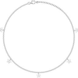925 Silver Star Charmed Anklet,Single | Anklets for Women and Girls | With Certificate of Authenticity and 925 Stamp | 6 Months Warranty-image-24