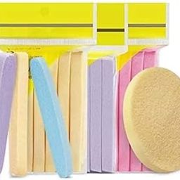 Facial Cleaning Wash Puff Sponge | Stick Face Cleansing Pad Sponge For Face Cleaning | Puff Soft Face Makeup Sponge Wet & Dry Tool Washable Reusable (6in1 Multicolor-Pack Of 2)-30
