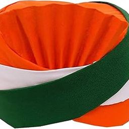 Men's And Womens Velvet Tiranga Colour Turban Safa (Free Size)-image-39