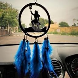 BLUVAS Mahakal Car Hanging Dream Catcher for Car, Office & Home | Wall Hanging Dreamcatcher | Positive Energy, Protection & Serenity (Mahakal Blue)-image-127