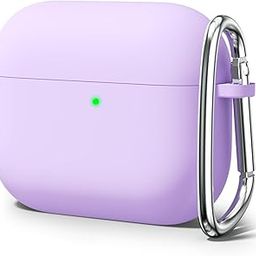 Meyaar for Apple AirPods 4 ​​​​​​​Case Cover with Keychain, Soft Skin Silicone Case Cover, Full Protective Case Cover Compatible with Apple AirPods 4 Case 2024 (Lilac)-13