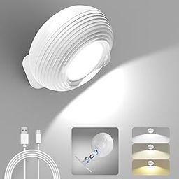 ELEPHANTBOAT® Mini USB LED Wall Light 3 Color LED Bedside Reading Light Detachable Magnetic LED Wall Light with Touch Button Control 2000mAh Rechargeable Wall Light Reading Light Night Light-image-19