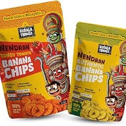 Kerala Thingz Nendran Banana Chips Combo 180g – Tangy Tomato (100g) + Authentic (80g) | Kerala-Style Banana Chips | Crunchy Snack | No Preservatives-image-78