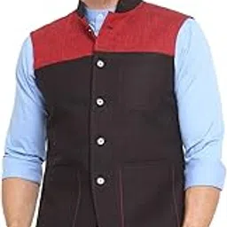 veera paridhaan Men's Jute Cotton Nehru Jacket-picture-28