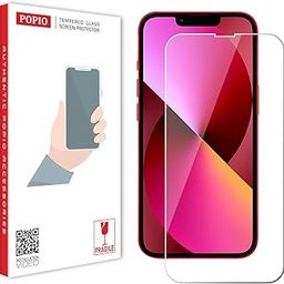 POPIO Tempered Glass Compatible For Iphone 13 / Iphone 13 Pro (Transparent) Full Screen Coverage Except Edges For Cellphone, Pack Of 1-27