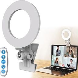 Ring Light 5'' USB Portable Lighting 3200k-6500K Dimmable Led Clip on Computer Monitor Laptop Phone for Content Creator (YouTube/TikTok/Twitch) Makeup,Conference,Selfie,Video,Vlog (White)-image-52