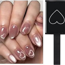 THR3E STROKES 1 Pcs Nail Art Magnet Set, Super Strong Cylinder & Heart Magnets for Magnetic Nails, 9D Galaxy Cat Eye Nail Art, Magnetic Nail Polish-0