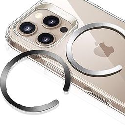 ESR Magnetic Ring 360, Compatible with MagSafe Sticker, Universal Magnetic Kit for iPhone 16e/16/15/14/13/12/11/X Series, Galaxy Samsung and More, 2 Pack, MagSafe Accessories, Black and Silver-25