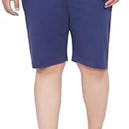 Plus Size Mens Solid Cotton Twisted Creek Lounge Shorts Available Size (2XL-10XL) (2XL, Navy Blue 17)-image-78