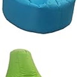 ARTISOUL® XXL Recliner Gaming Beanbag Chair Cover Adult Seat Pod Bag Sky Blue & Green | Furniture | Bean Bags & Inflatables-image-32