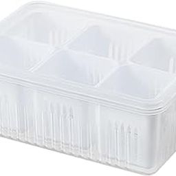 Multipurpose 6 in 1 Modular Drain Seal Refrigerator Storage Box with Lids-image-3