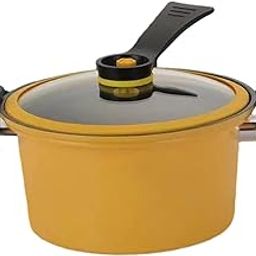 THE STYLE SUTRA Kitchen Cooking Pot Easy Clean Pressure Cooker for Milk Pasta Noodle Cereals Yellow-image-14