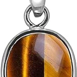 Tiger's Eye Stone Ashtadhatu Pendant 27.25 Ratti 26.25 Carat Certified Natural Tiger's Eye and Silver Plated Locket-image-33