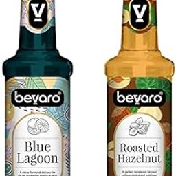 BEVARO Roasted Hazelnut Syrup and Blue Lagoon Syrup Combo, 300ml each, Pack of 2, Gourmet Syrup for Coffee, Shakes, Cocktails, Mocktails & Desserts-16