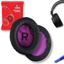 Crysendo Headphone Cushion for E-ksa E900 & E900 Pro Gaming Headset | Replacement Ear Cushion Cover Ear Pads | Protein Leather & Memory Foam Ear Cushions (Black+Purple)-image-87