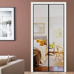 Heli Hub Magnetic Mosquito Net Main Doors, Bedroom, Kitchen & Balcony Doors Door with Full Frame Hook & Loop (Pack of 1)-image-65