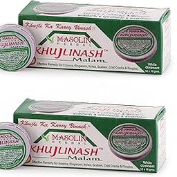 MASOLIN HERBAL KHUJLINASH MALAM WHITE OINTMENT ECZEMA CREAM 10GM (PACK OF 24)-image-42