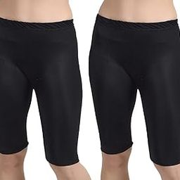 Womens & Girls Nylon Lycra Stretchable Cycling Shorts/Under Skirt Shorts, Safety Shorts (Pack of 2) (40, Black,Black)-picture-51