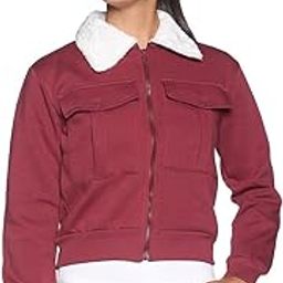 Women's Cotton Blend Mandarin Neck Hooded Sweatshirt-image-15