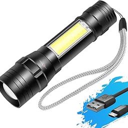 Pick Ur Needs Rechargeable Mini Emergency Light with 3 Mode LED+COB Waterproof Torch Flashlight-12