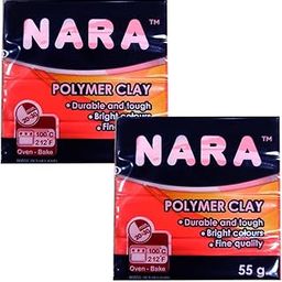 Artline Nara Polymer Clay of 55 Grams in Colour Red (2 Packs) | Ideal for Homemade Creations-image-1