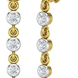 18KT Yellow Gold and Diamond Stud Earring for Women-image-77