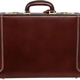 Leather Briefcase Laptop Compartment Expandable Features High-Security Combo Number Lock Briefcase Bag for Men| D-L:18" H:12.5" B:4"-image-27