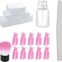 ZUGAD Nail Polish Gel Remover Tools Kit with Nail Clips, 200ml Nail Polish Remover Bottle, 500 Nail Remover Cotton Pad, Nail Brush, 100/180 Nail File, Buffer Block, Multi Color.-picture-44