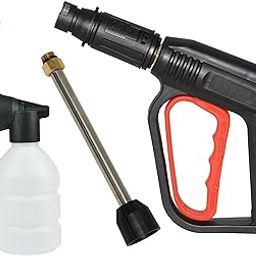 Digital Craft High Pressure Washer Gun M22*1.5mm Water Gun Car Cleaning Tool, Extension Lance 19cm Pressure Washer Gun,Small Faom Bottle,360* Rotation Connector,-68